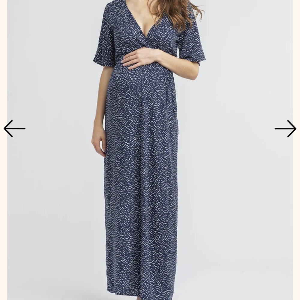 Nom Maternity NWT Landon wrap maxi dress size XS